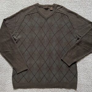 LAST CALL 🍺 FINAL SALE!! xg | Men's Brown Argyle Sweater